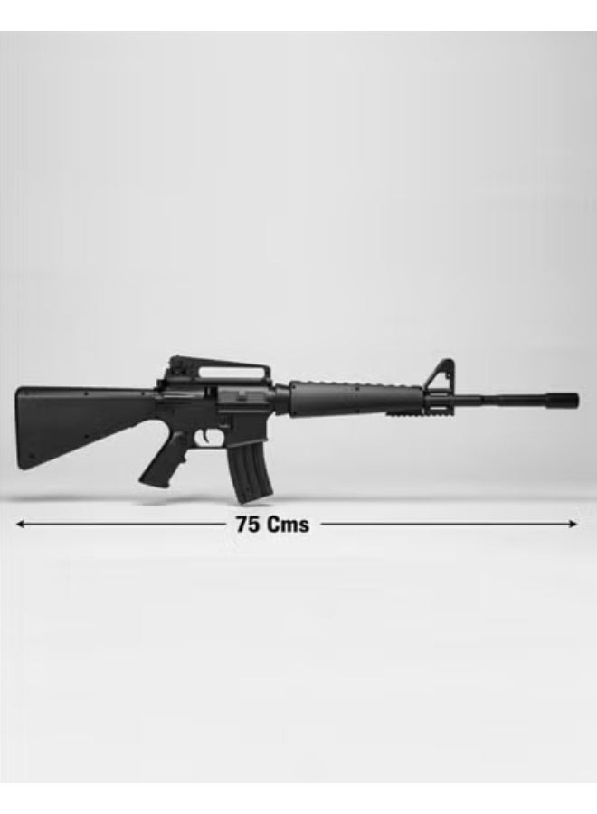 Premier Black Dual Mode BB Toy M4 Rifle with Removable Shoulder Stock, Semi Auto Shooting Action, Includes Magazine and 400 Steel Like BB Ammo Bottle for Target Practice Play Gun - Image 4